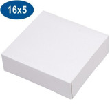 Boite pâtissière en carton blanche 16x5 cm