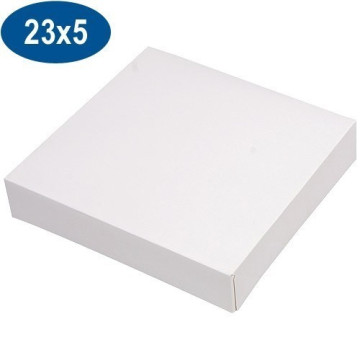 Boite pâtissière en carton blanche 23x5 cm