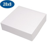 Boite pâtissière en carton blanche 28x8 cm