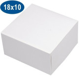 Boite pâtissière en carton blanche 18x10 cm