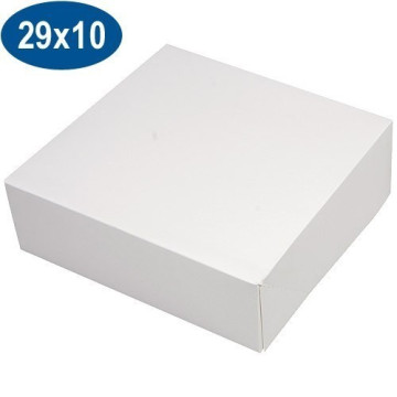 Boite pâtissière en carton blanche 29x10 cm