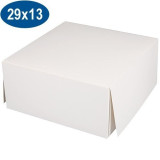 Boîte patissière en carton blanche 29x13 cm