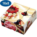 Boite pâtissière charlotte en carton 16x8 cm