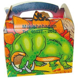 Boite Menu enfant en carton «dinosaure»