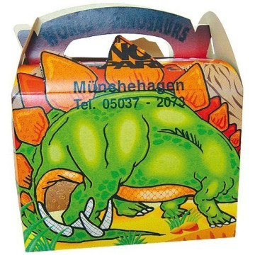 Boite Menu enfant en carton «dinosaure»