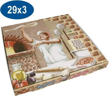 Boite pizza en carton   29x29x3 cm