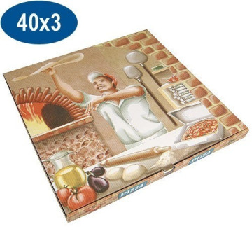Boite pizza en carton   40x40x3 cm