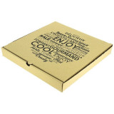 Boite pizza kraft brun en carton 29x29x4 cm