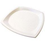 Assiette pulpe carrée blanche Ø 25 cm