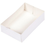 Caissette pâtissière carton blanche 18x12x5 cm
