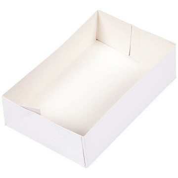 Caissette pâtissière carton blanche 18x12x5 cm