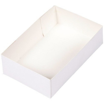 Caissette pâtissière carton blanche 20x13x5 cm