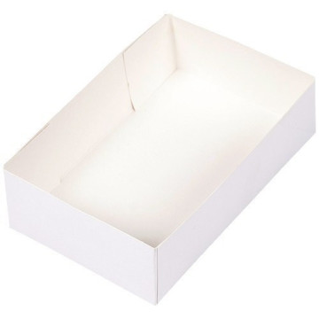 Caissette pâtissière carton blanche 24x15x7 cm