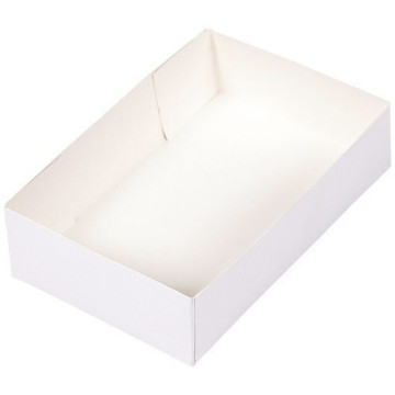 Caissette pâtissière carton blanche 26x16,7x7 cm