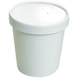 Pot à soupe carton blanc 48cl / 16oz avec couvercle