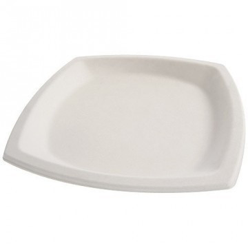 Lot de 25 Assiettes carrées  PULPE 21X21CM