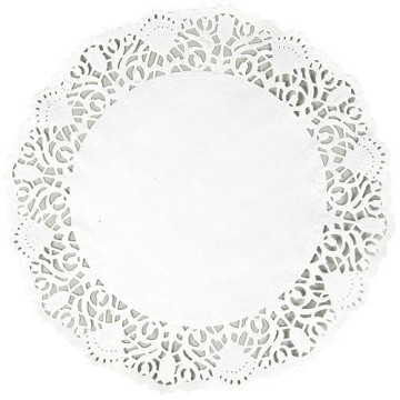 Dentelle ronde en papier blanc Ø 12 cm