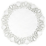 Dentelle ronde en papier blanc Ø 26 cm