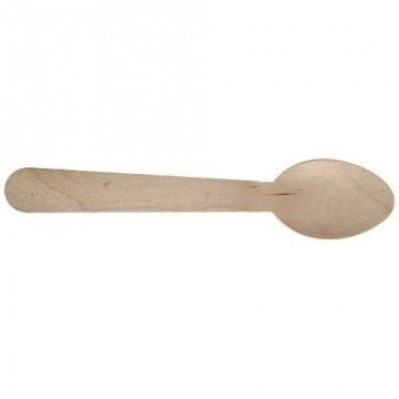 Lot de 100 Cuillère dessert en bois 140 mm
