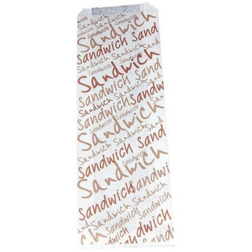 Sac sandwich blanc décor  sandwich11x4x31 cm