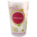 Gobelet réutilisable en PP décor PPT 25/30 cl