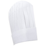 Toque papier continental chef blanche H 235 mm ***