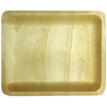 Assiette bois rectangle 265x215x20 mm