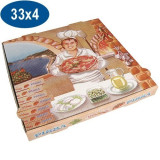 Boite pizza en carton   33x33x4 cm